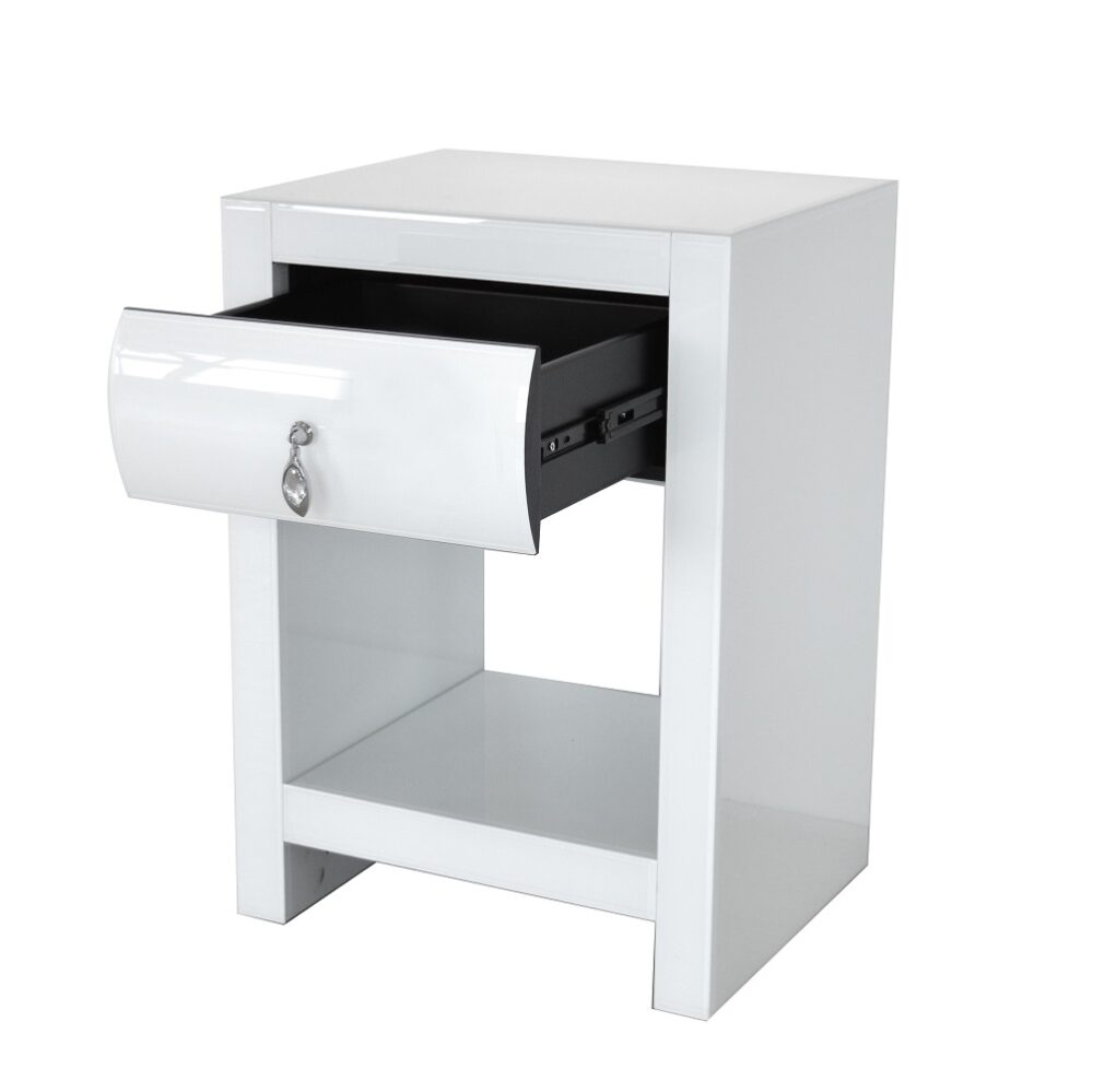 Hot Curved Glass Chest Of One Drawer-zoom-2