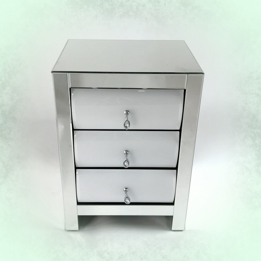 Hot Curved Glass Chest Of 3 Drawers-zoom-3
