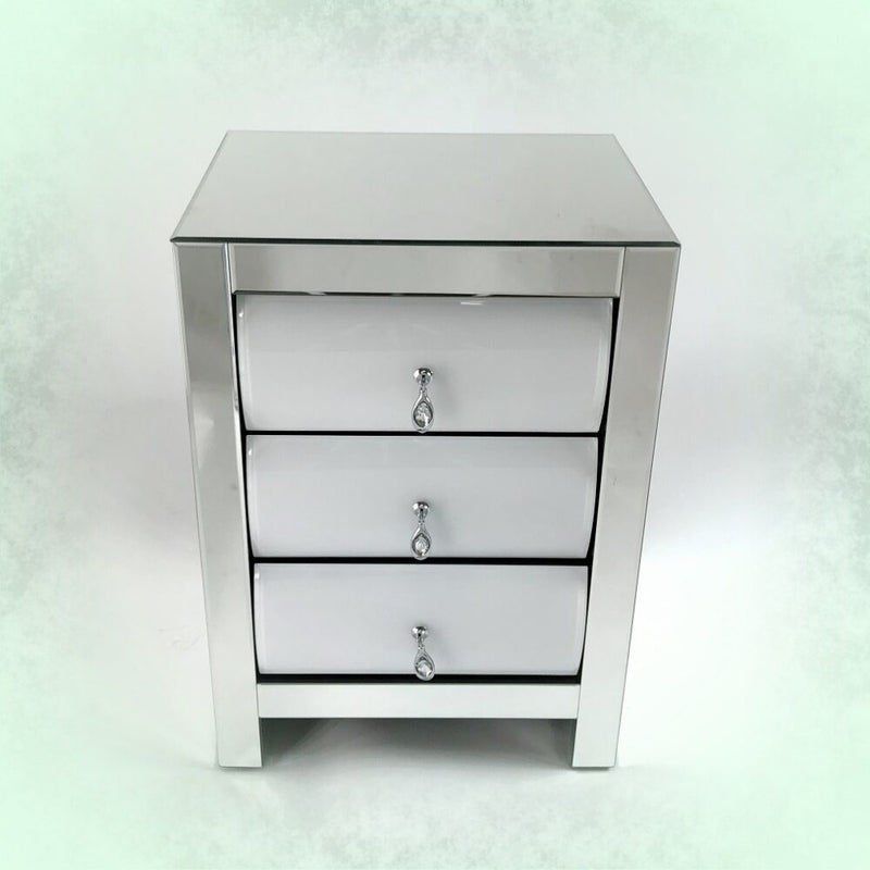 Hot Curved Glass Chest Of 3 Drawers-zoom-