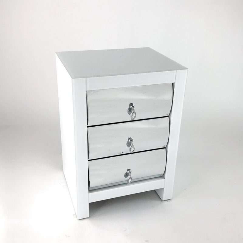 Hot Curved Glass Chest Of 3 Drawers-zoom-