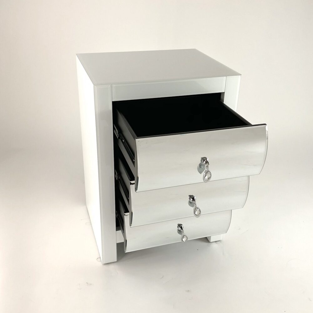 Hot Curved Glass Chest Of 3 Drawers-zoom-2