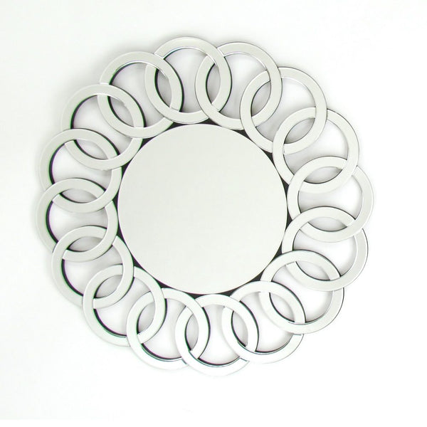 Round Beveled Mirror