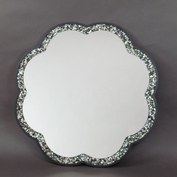 Pebble Shell Beveled Mirror