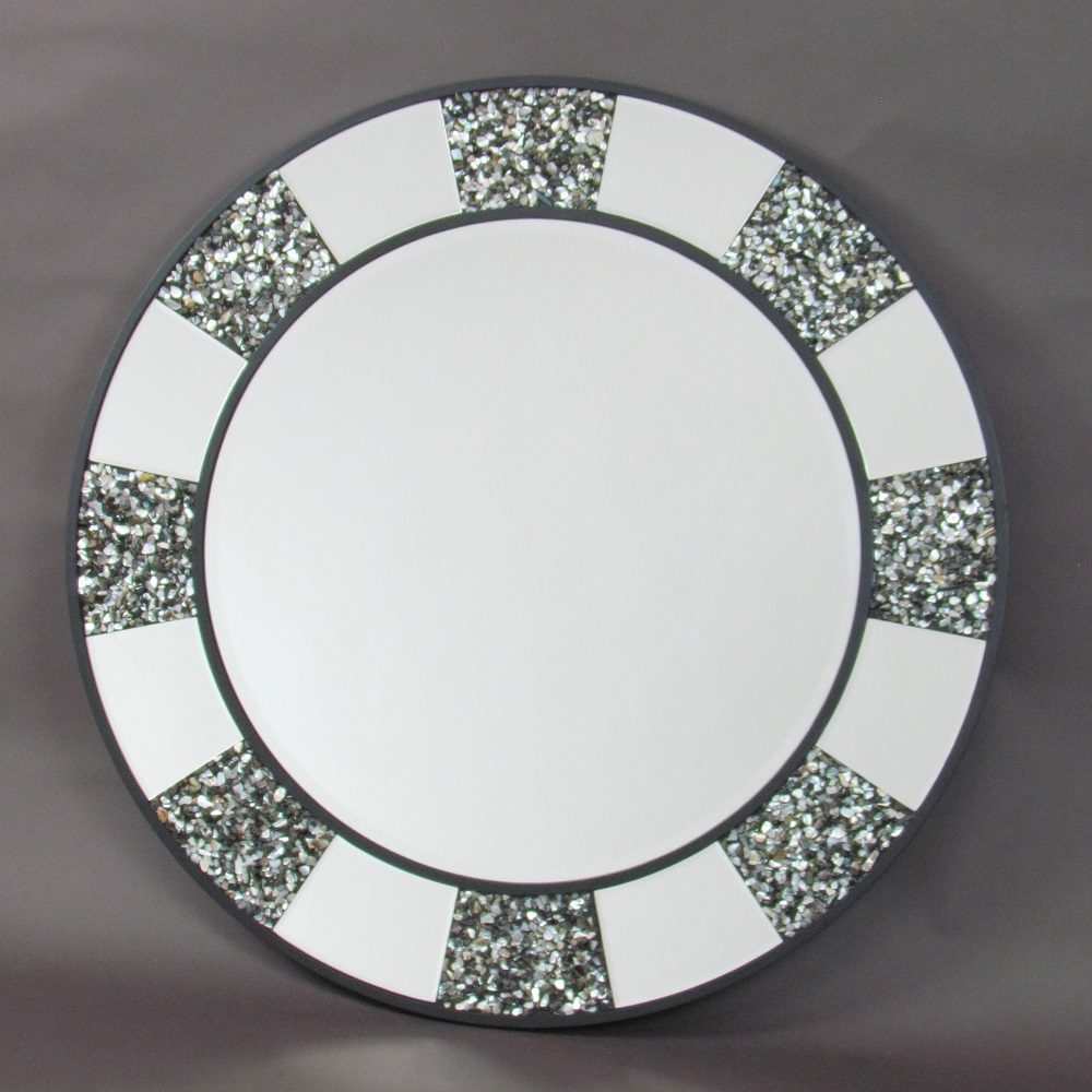 Pebble Shell Beveled Mirror