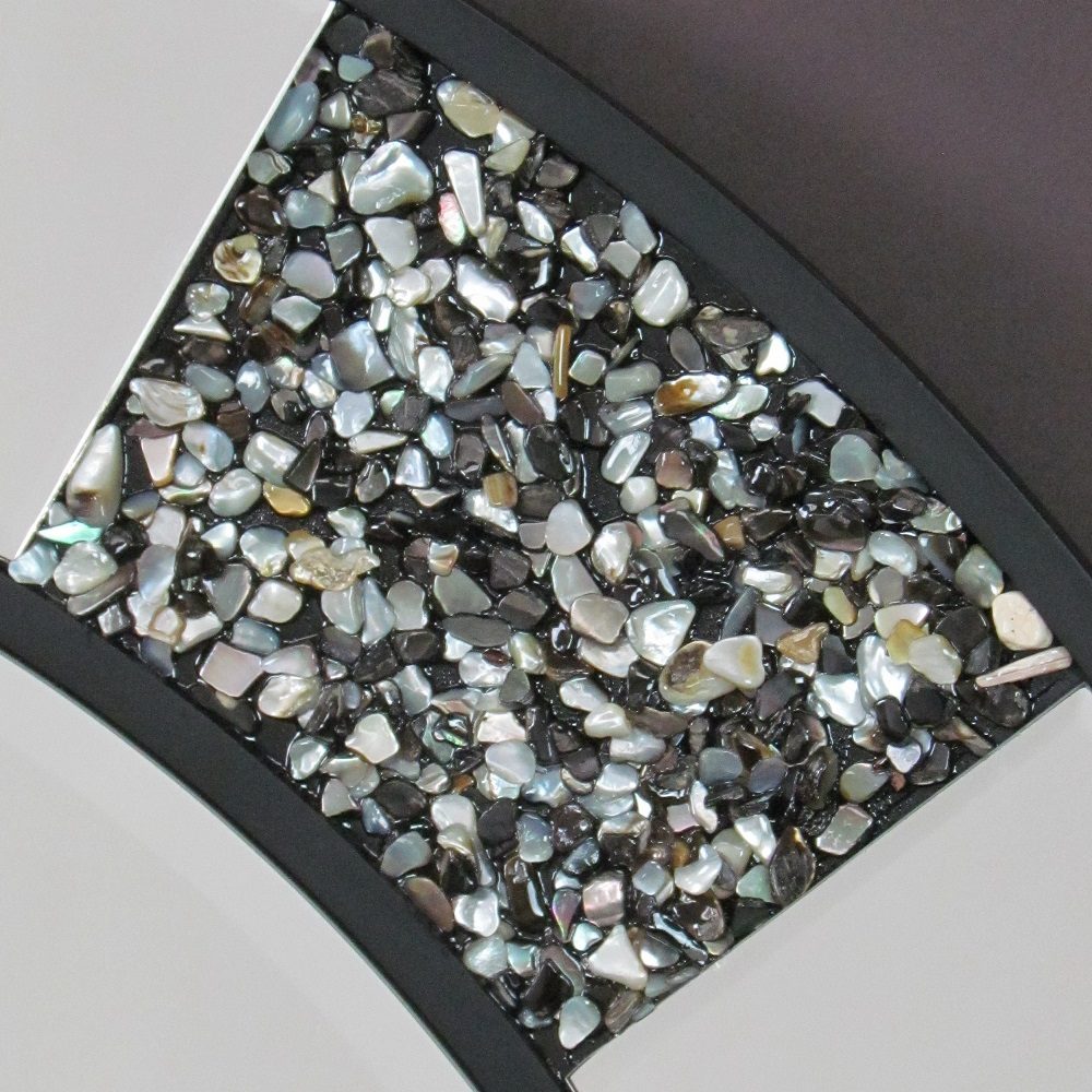 Pebble Shell Beveled Mirror