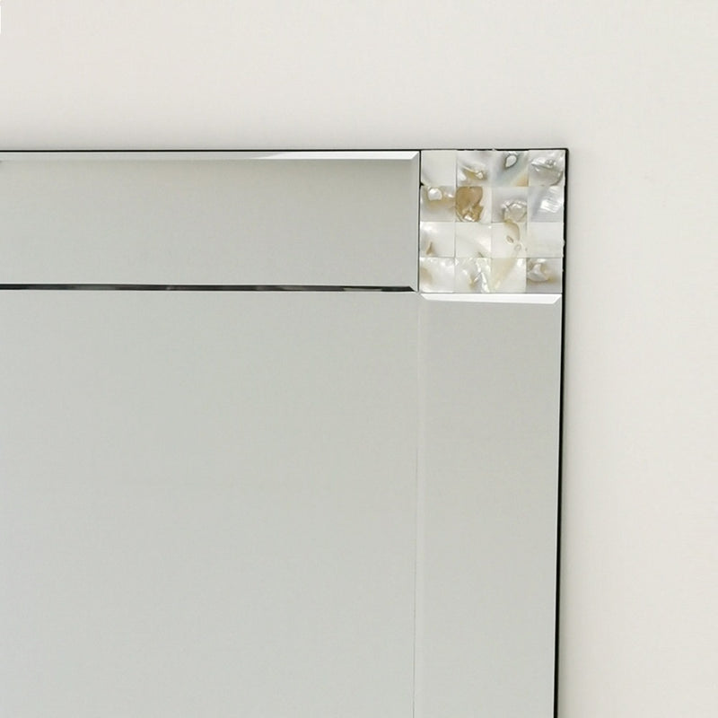 Mother Of Pearl  Beveled Mirror-zoom-