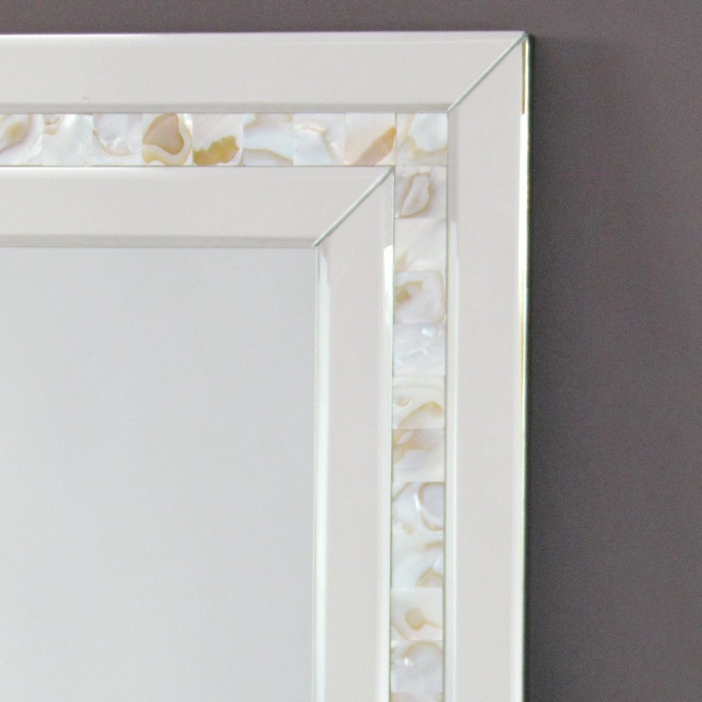 Mother Of Pearl  Beveled Mirror