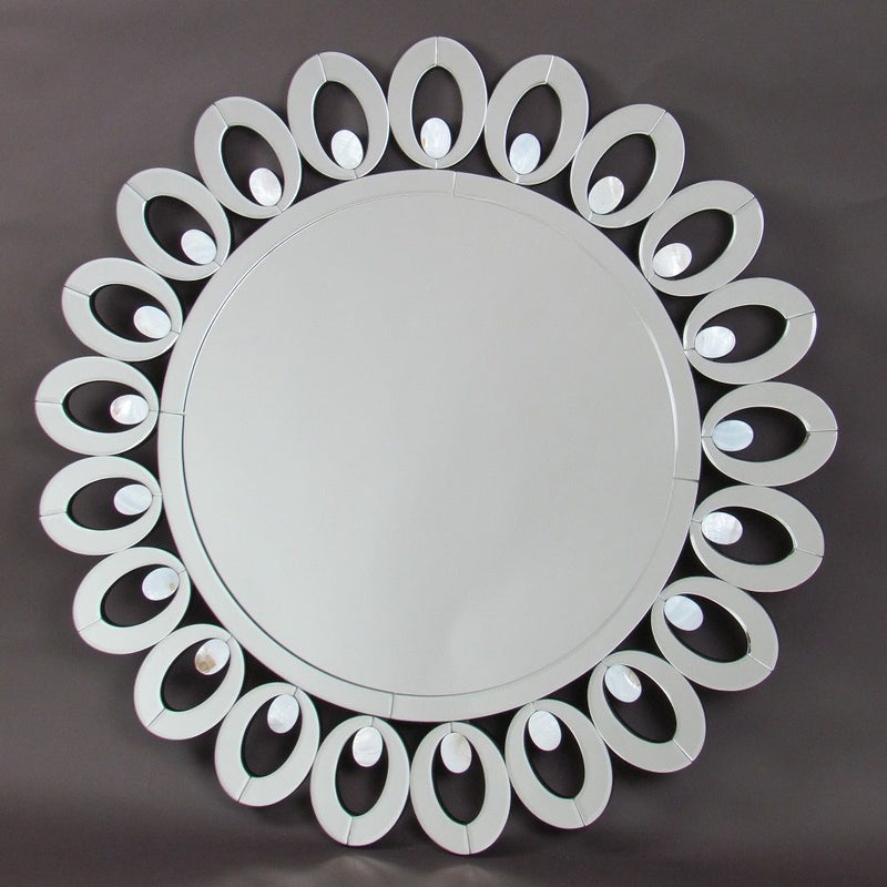 Mother Of Pearl  Beveled Mirror-zoom-