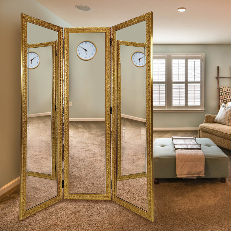 Full Size Dressing Room Divider Resin Gold-zoom-
