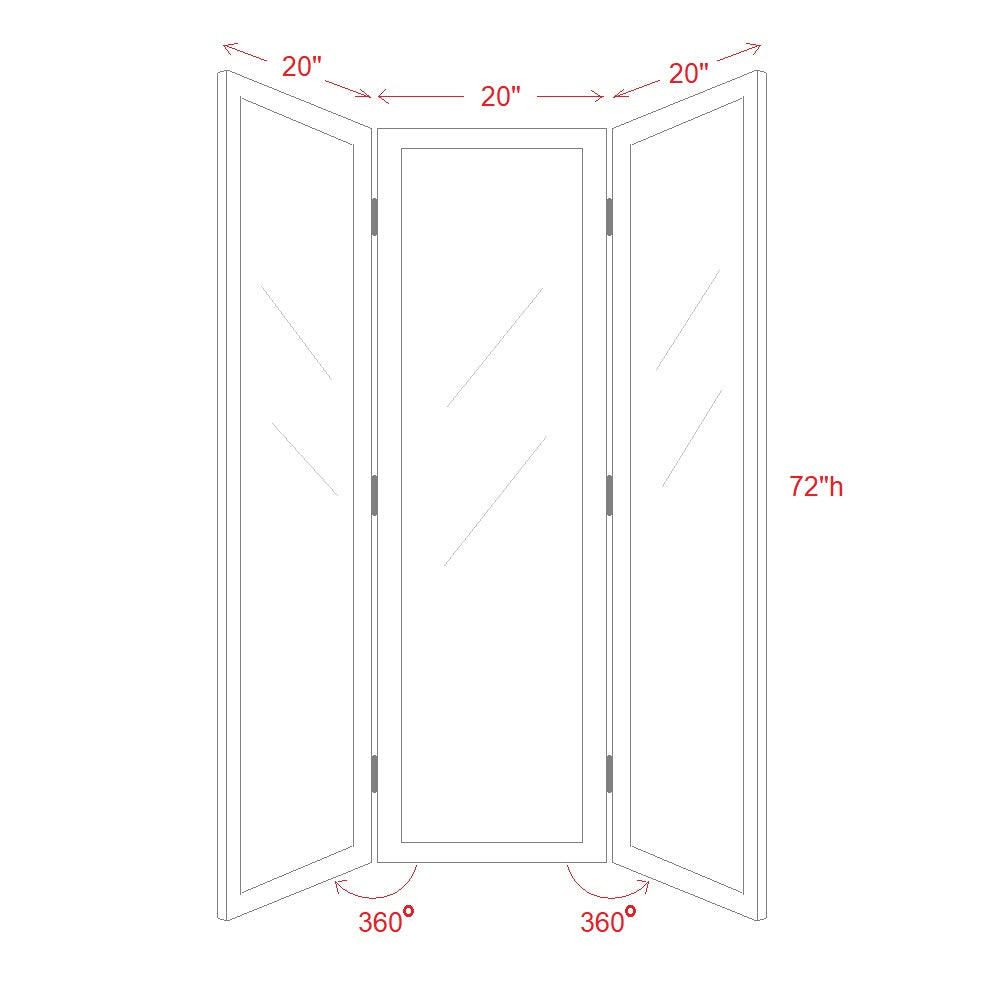 Full Size Dressing Room Divider Ivory-zoom-5