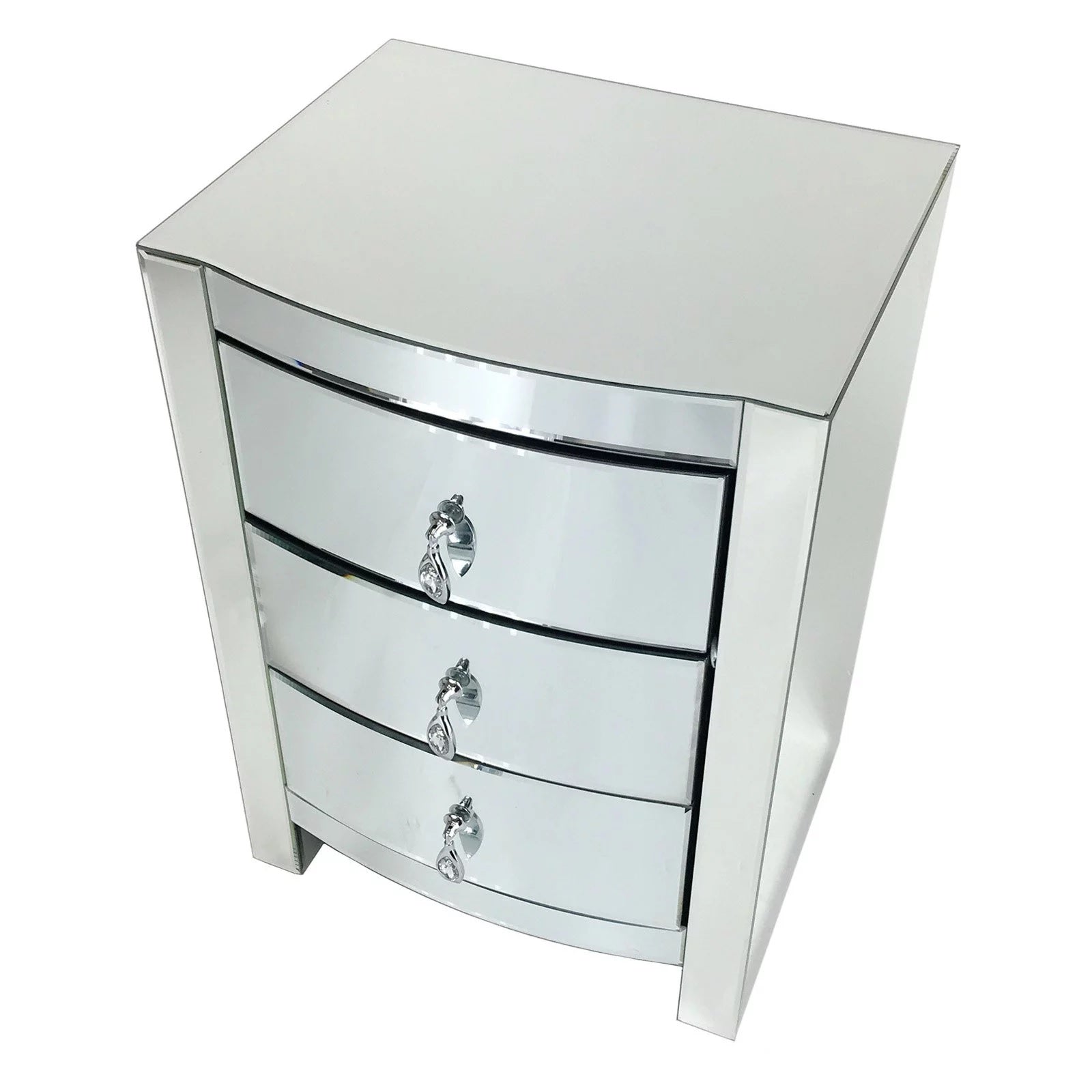 Hot Curved Mirror Chest Of 3 Drawers-zoom-1