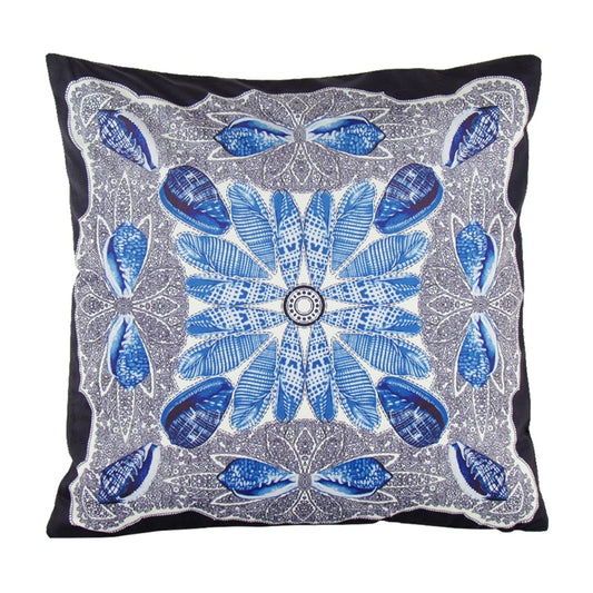 Seashell Printed Decorative Pillow 17"X17"