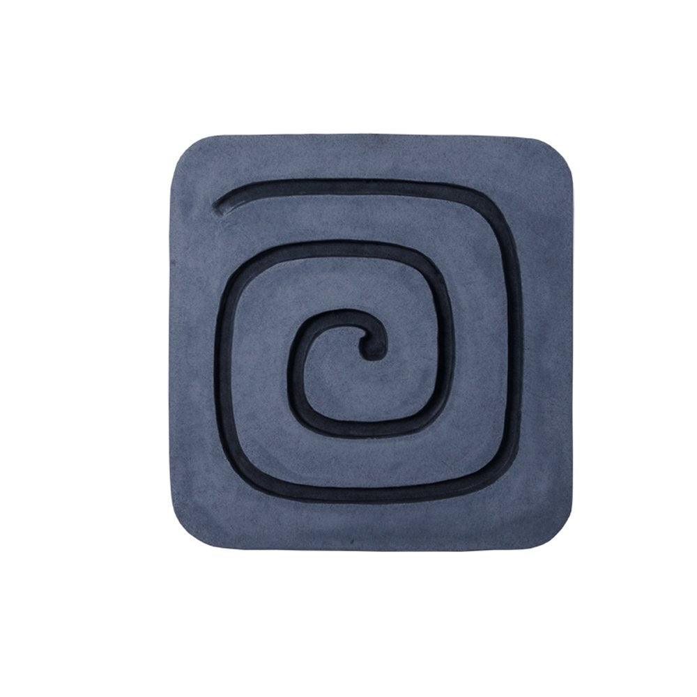 Sandstone Wall Decor With Square Spiral Design Gray And Black-zoom-1