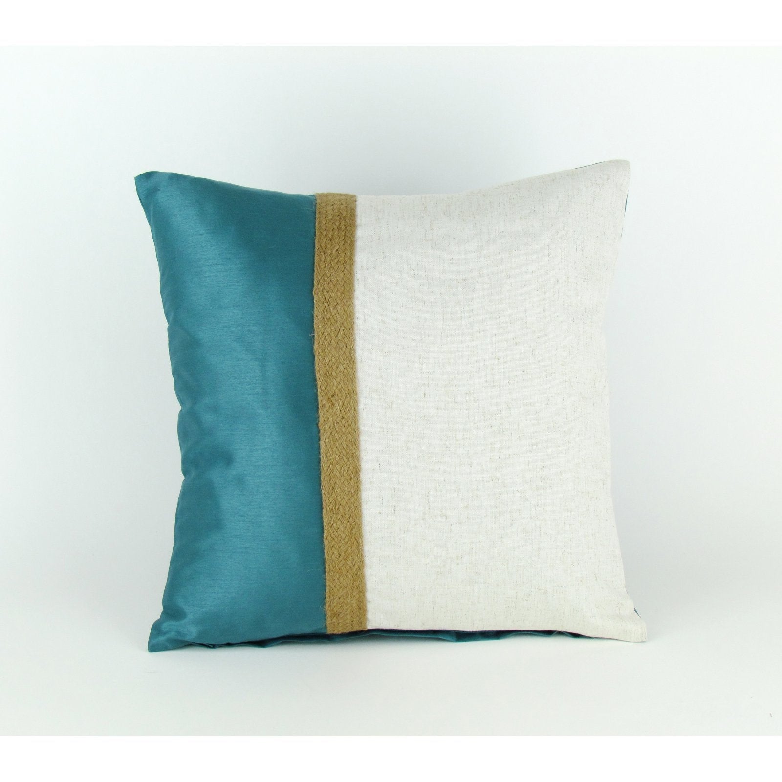 Braided Poly Linen Decorative Pillow  17"X17"-zoom-1