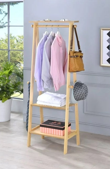 59" In Natural Garment Rack