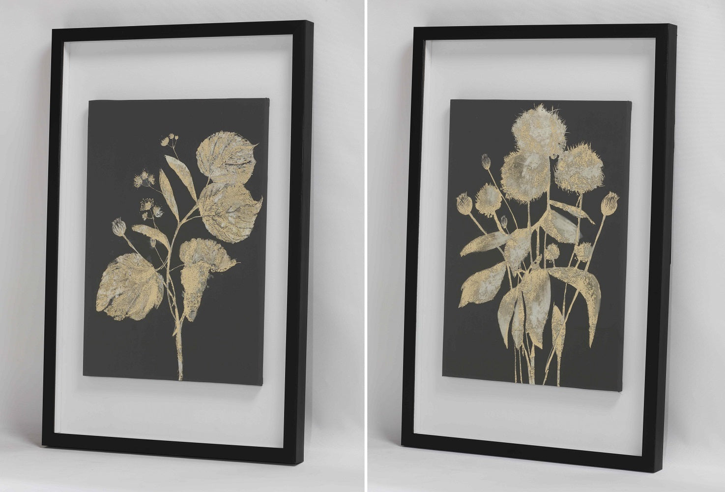 Gold Botanical Floral Framed Wall Art-zoom-2