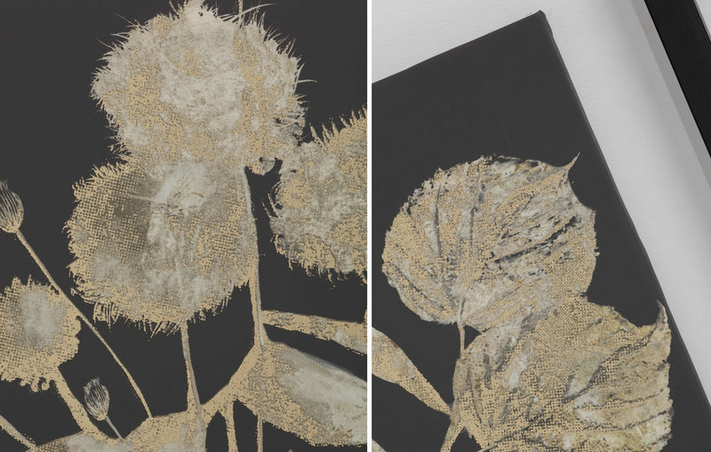 Gold Botanical Floral Framed Wall Art-zoom-