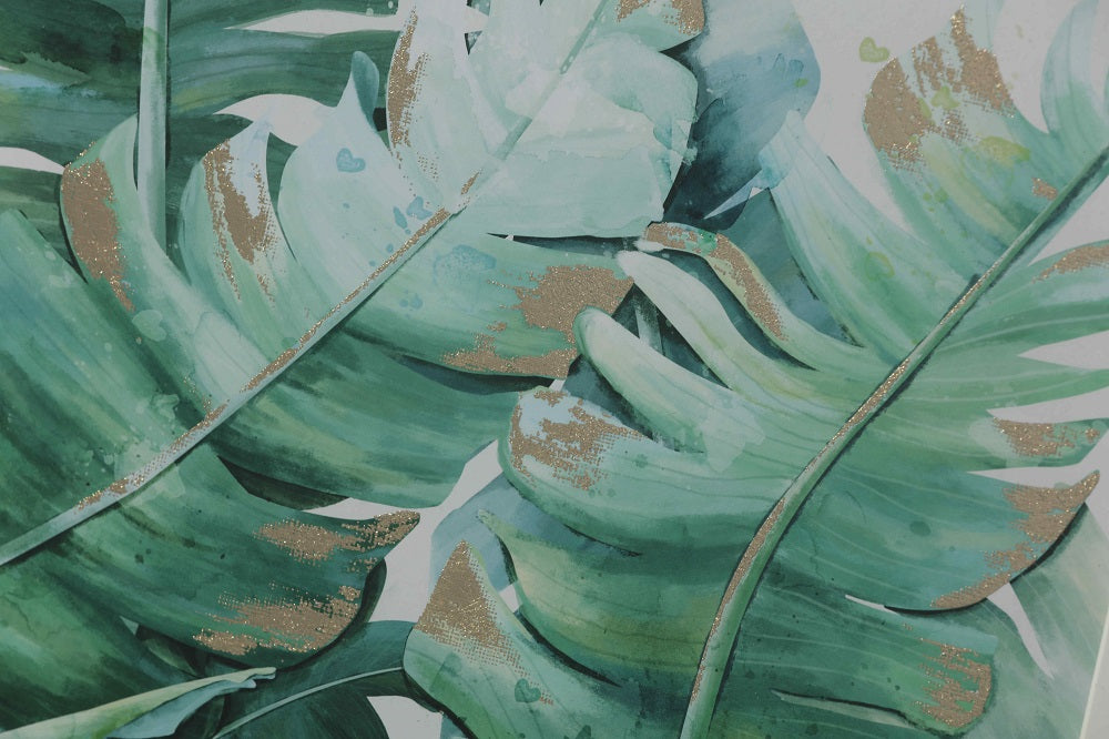 Green Leafs Framed Wall Art-zoom-3