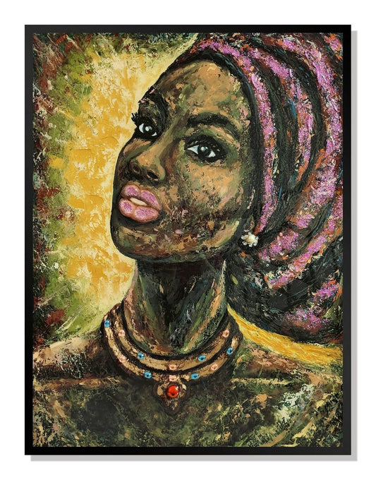 African woman A Painting