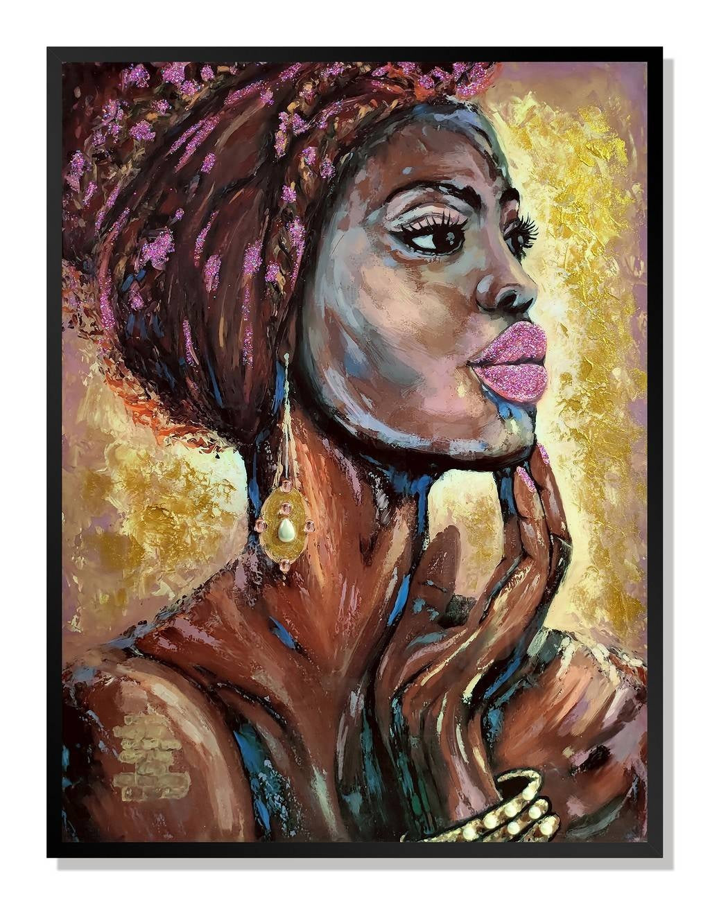 African woman B Painting-zoom-1