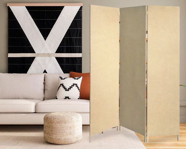 Screen Gems Fabric Soho Screen 3-Panel Beige