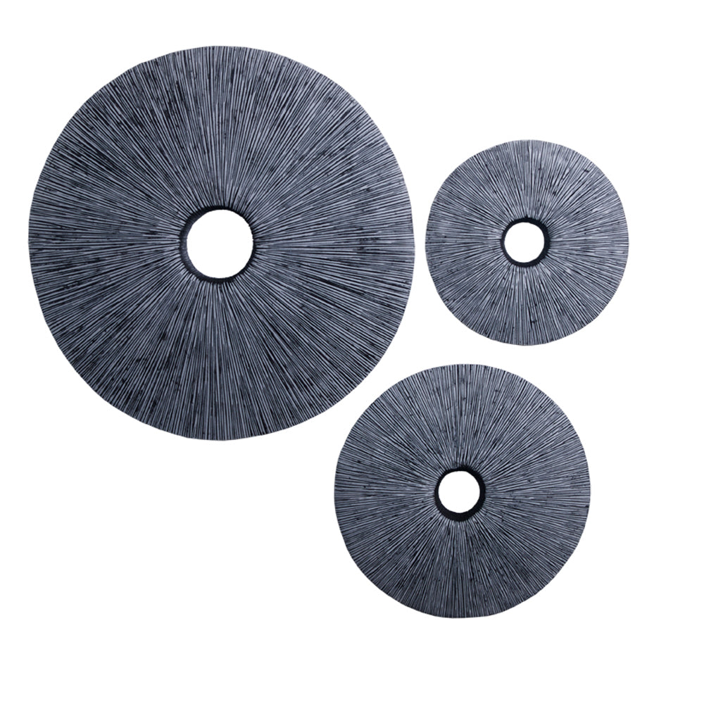 Sandstone Ribbed Round Wall Art-zoom-1