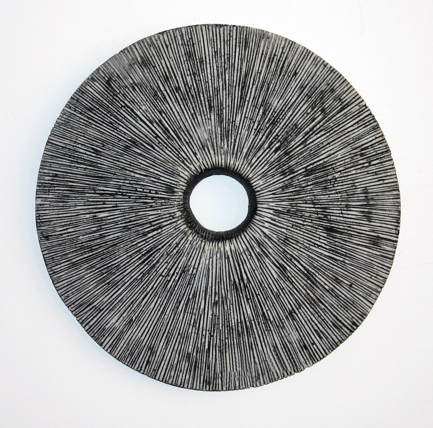 Sandstone Ribbed Round Wall Art-zoom-1