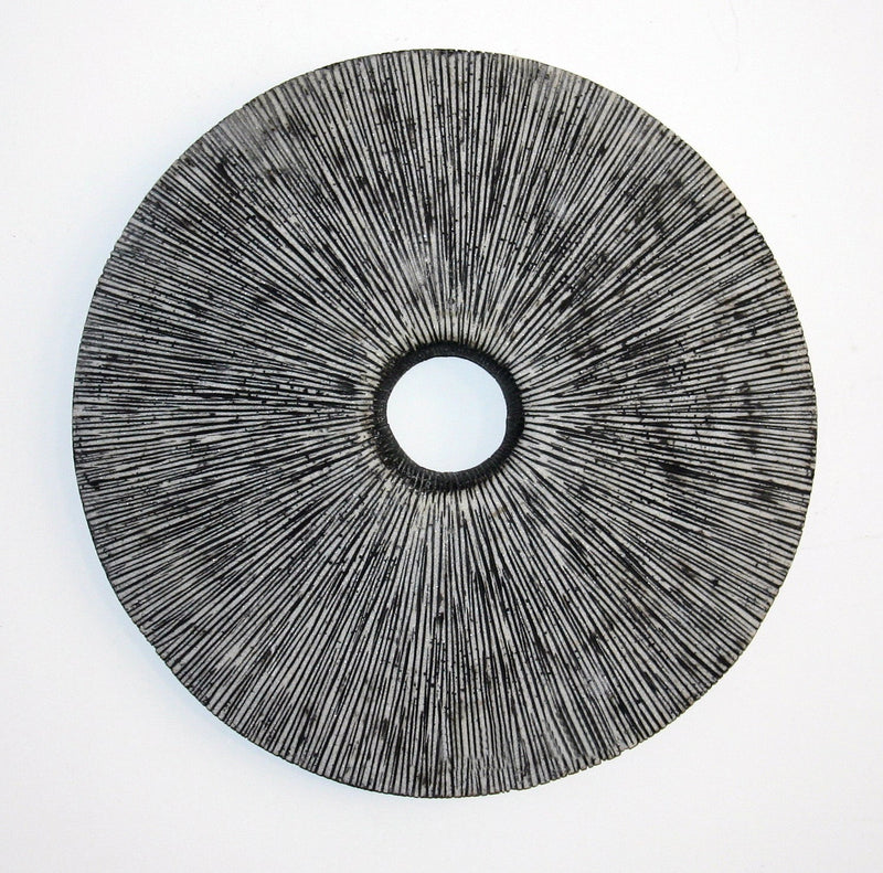 Sandstone Ribbed Round Wall Art-zoom-