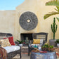 Sandstone Ribbed Round Wall Art Middle Hole