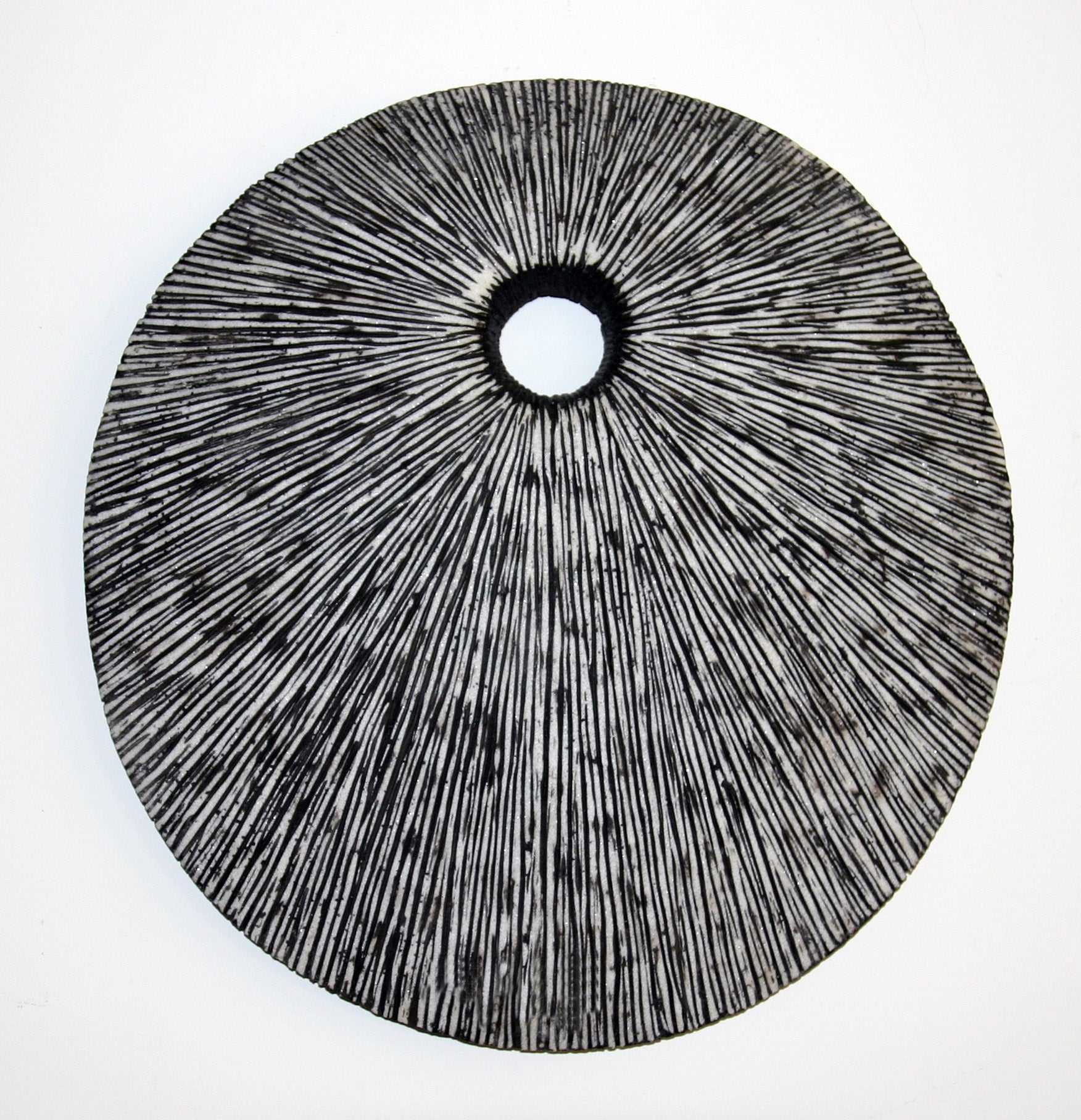 Sandstone Ribbed Round Wall Art-zoom-1