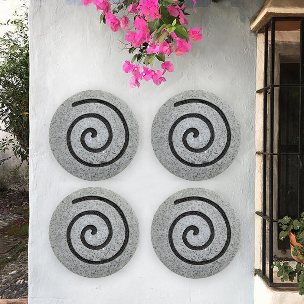 Sandstone Fine Polished Round Wall Decor W/Glass Pieces, Circle Design 14 X 2-zoom-1