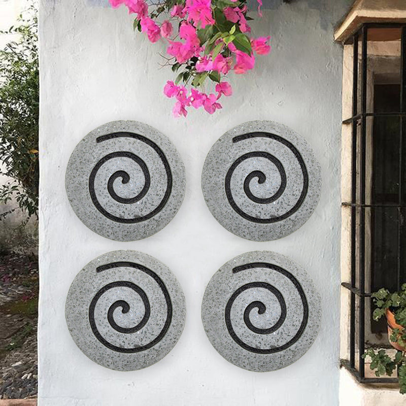 Sandstone Fine Polished Round Wall Decor W/Glass Pieces, Circle Design 14 X 2-zoom-