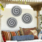 Sandstone Fine Polished Round Wall Decor W/Glass Pieces, Circle Design 19 X 2.5