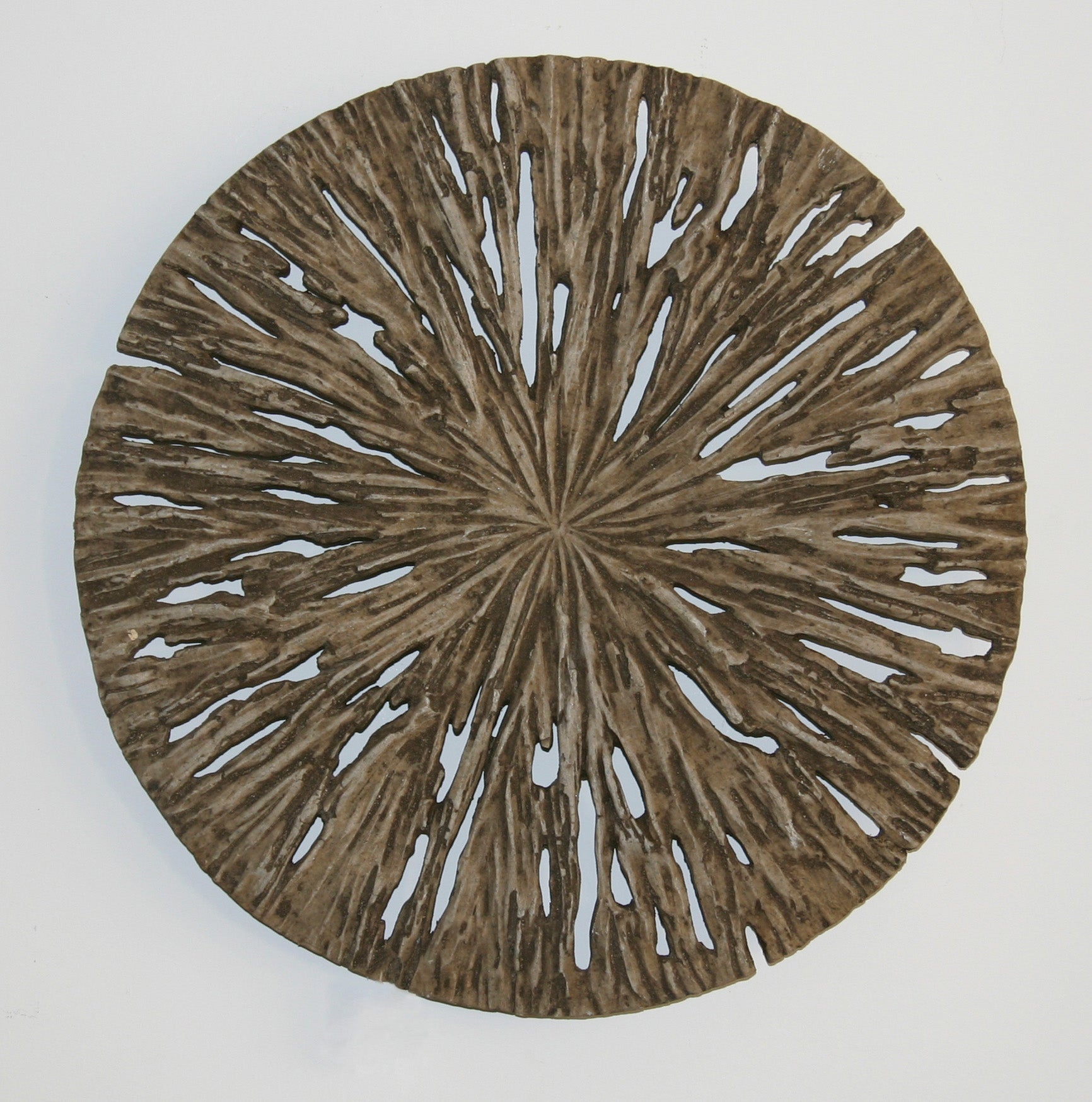 Round Wall Decor, Rotten Wood Finish 19" X 2"-zoom-1