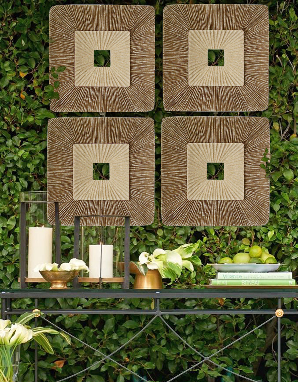 Square Double Layer Ribbed Wall Plaque 14" X 2"-zoom-1