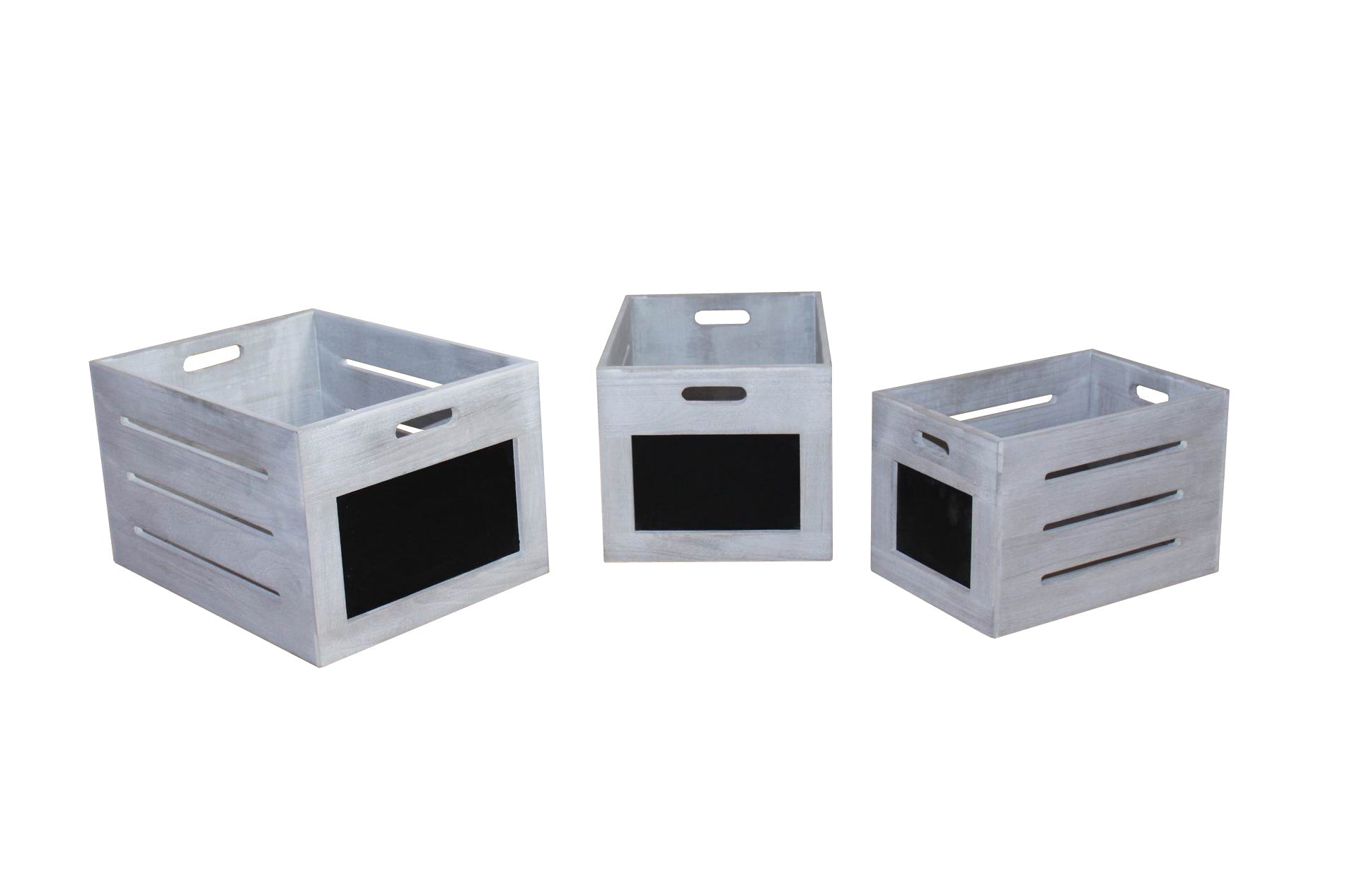 S/3 Storage Box With Chalkboard Grey-zoom-1
