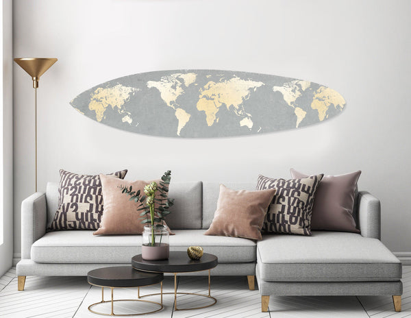 Screen Gems Around The World Surfboard Wall Art