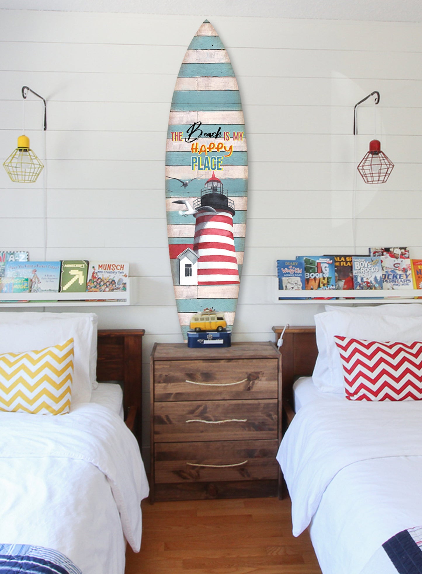 Screen Gems Lighthouse Surfboard Wall Art