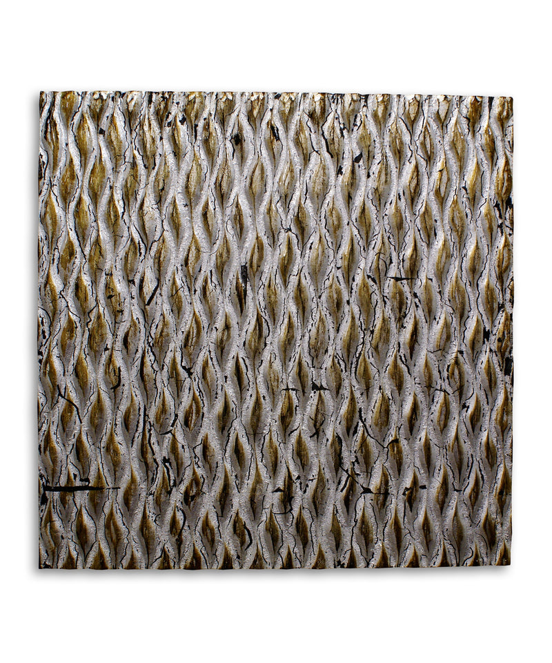 Metallic Ridge Silver Wall Art-zoom-