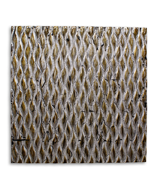 Metallic Ridge Silver Wall Art