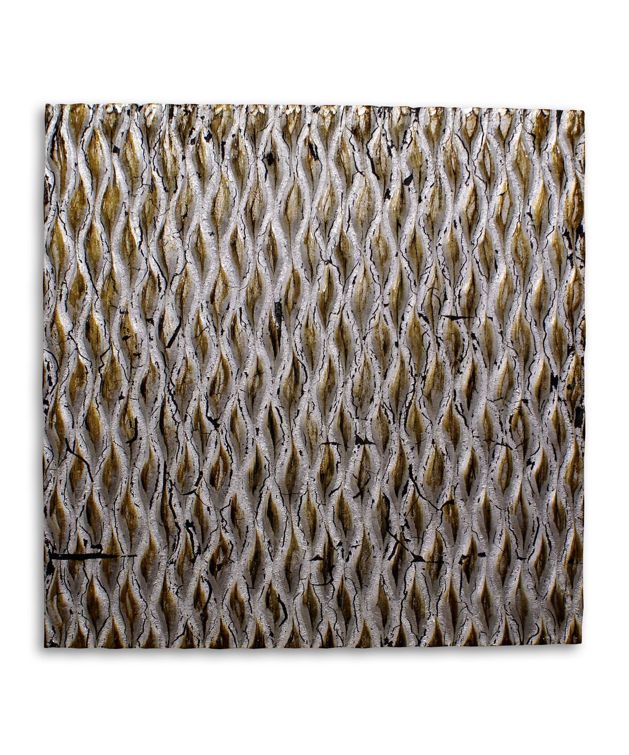Metallic Ridge Silver Wall Art-zoom-1